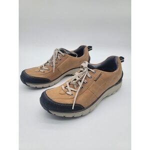 Clarks Wave Trek Walking Shoes Womens 8.5 Waterproof Leather Tan Comfort